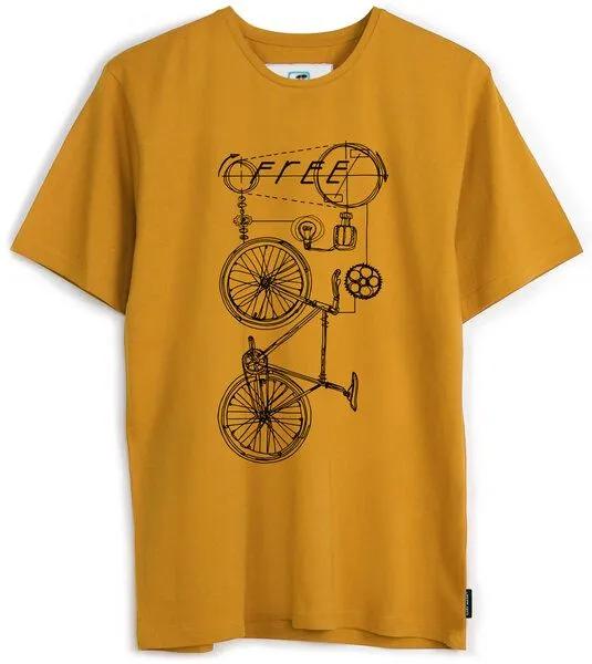 Gary Mash GARY MASH T-Shirt Freecycle#2 aus Biobaumwolle, Gelb, – Produktbild 1 von 4