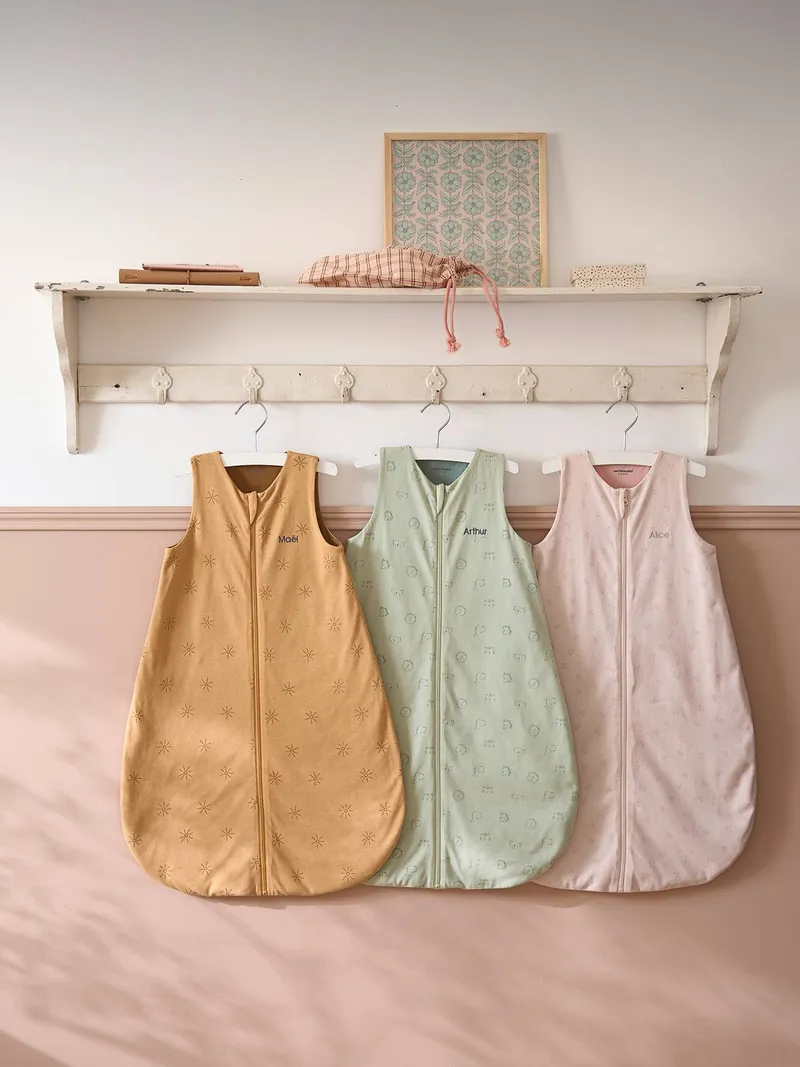 Vertbaudet Baby Sommerschlafsack BALI ärmellos TOG 1 personalisierbar BASIC, Rosa bedruckt, – Produktbild 2 von 3