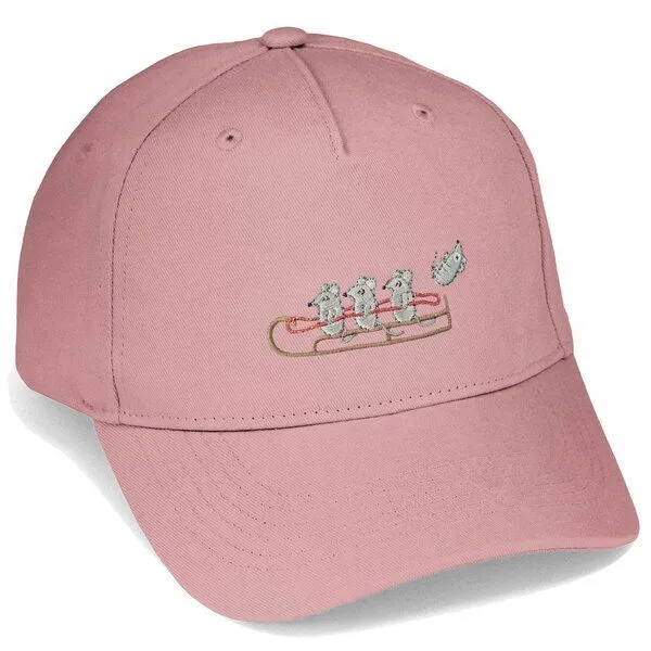 LIGARTI Bestickte Cap – Mausflug – LIGARTI Tiermanufaktur, Altrosa, – Produktbild 1 von 4