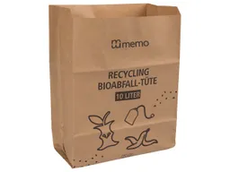 Memo 10 memo Bioabfall-Kompostbeutel aus Recyclingpapier 10 l, 23 x 13 x 34 cm – Produktbild 1 von 1