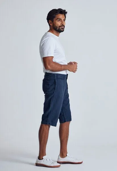 Flax and Loom Flax and Loom Leinen Shorts Modell: Bird, Navy (blau), – Produktbild 2 von 3
