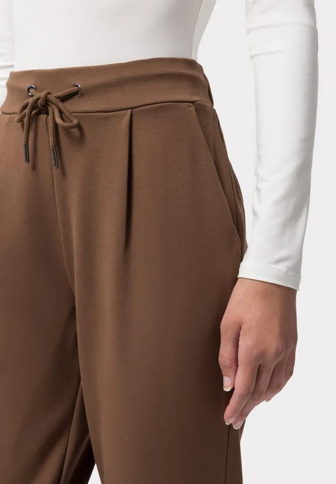 Les Lunes Les Lunes Jogginghose Amyy Eleganter Look, leicht zulaufendes Bein, seitliche Eingrifftaschen, Braun, – Produktbild 5 von 5