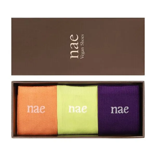 Nae Vegan Shoes Nae Vegan Shoes NAE Animal Friendly Socks - Pack 3, Orange, – Produktbild 1 von 4