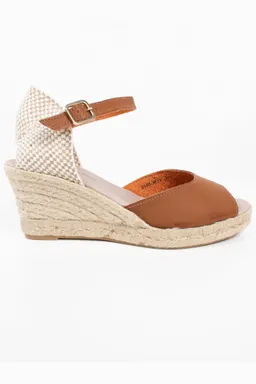 Will's Vegan Store Will's Vegan Store Damen vegan Wedges Espadrille Tan Canvas – Produktbild 1 von 1