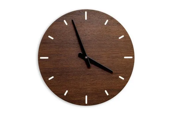 klotzaufklotz klotzaufklotz Wanduhr Furnier, Schwarz, – Produktbild 2 von 5