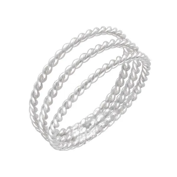 pakilia pakilia Silber Ring Kordel dreifach – Produktbild 1 von 5