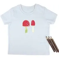 MelaDi Meladi Kinder Baby-Shirt aus Biobaumwolle - Pilze auf Natural Raw – Produktbild 1 von 1