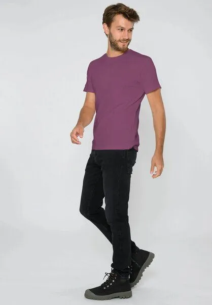 THOKKTHOKK ThokkThokk TT02 T-Shirt Herren (GOTS, vegan, Bio-Baumwolle), Plum (violett), – Produktbild 2 von 7
