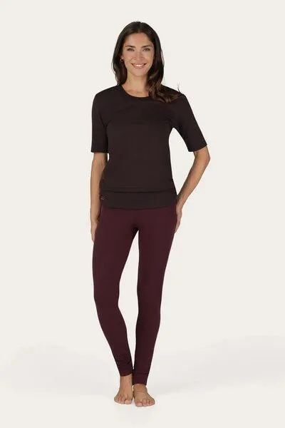 Urban Goddess Urban Goddess Dry Fit Yoga Shirt Kami, Coffee (braun), – Produktbild 4 von 5