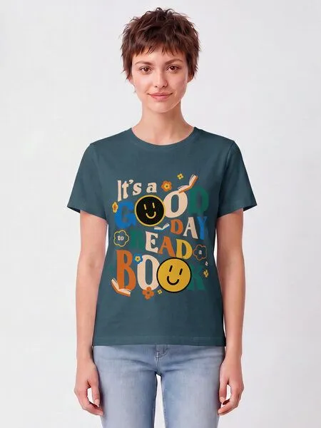 watapparel watapparel T-Shirt Frauen Good day to read a book, Stargazer, – Produktbild 2 von 2