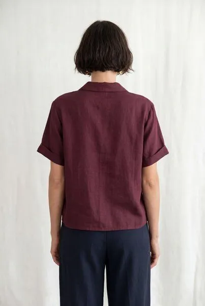 Jyoti - Fair Works Jyoti - Fair Works Modal Bluse Avaani, Traube, – Produktbild 3 von 3