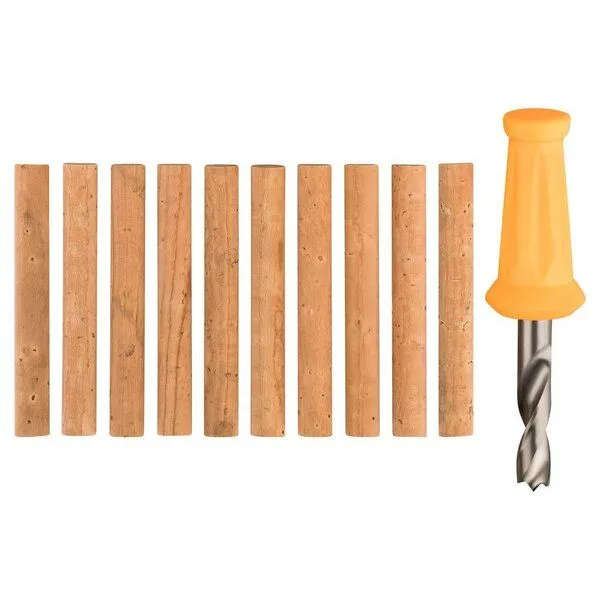 Kork-Deko Kork-Deko Kork-Sticks mit Bohrer für Angelköder | Ø 6 mm | Kork für Angelposen | 10 Stück – Produktbild 3 von 6