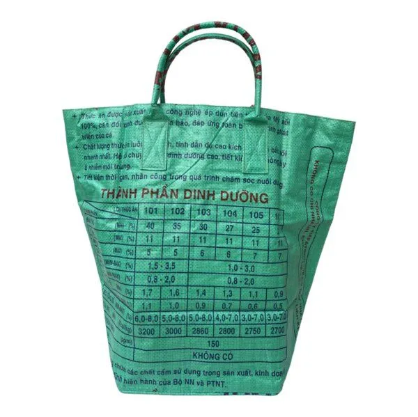 Beadbags Beadbags Kleine Universaltasche / Wäschesack aus recycelten Reissack Ri9.2, Mittelgrün, – Produktbild 4 von 4