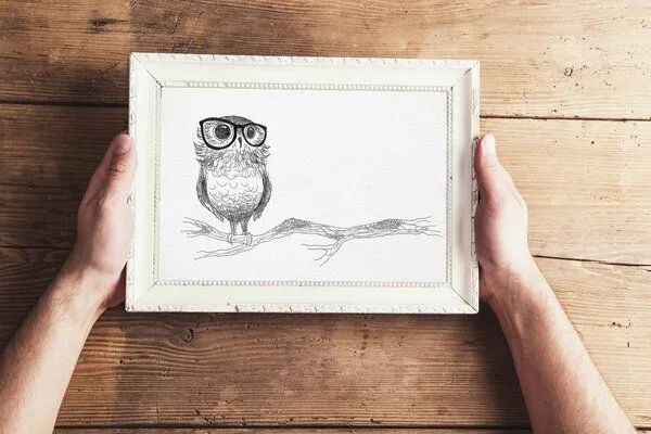 LIGARTI Kunstdruck »Brilleneule« von LIGARTI | A4, A3 oder A2 | Wandbild | Poster | Kunst – Produktbild 2 von 4