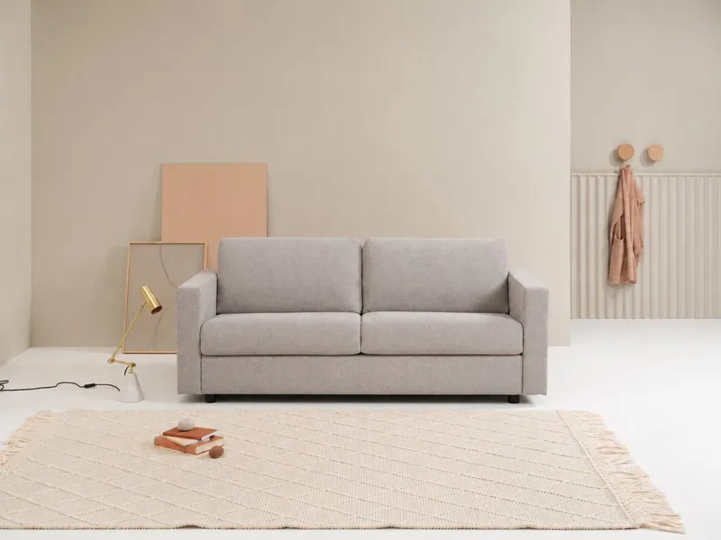 OTTO home Schlafsofa Jorren, Schlaf-Couch, Liegefl. 140 oder 160x200 cm, Bettfunktion, mit Bonel- oder Taschenfederkern, FSC®-zertifiziert, Beige, – Produktbild 5 von 5