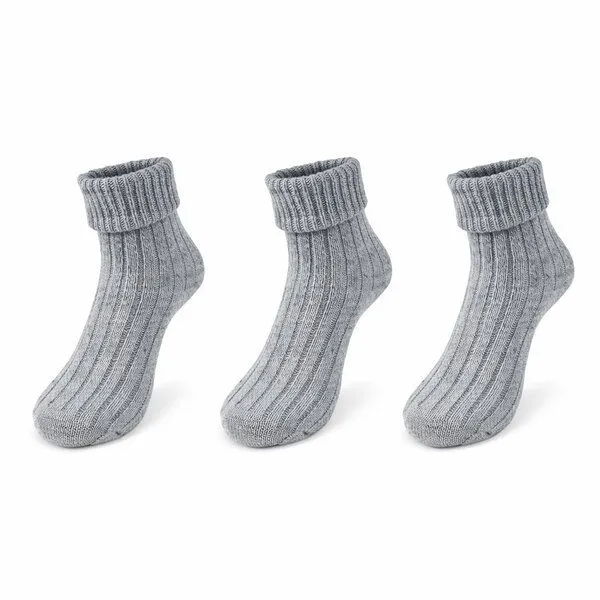 Bruno Barella Bruno Barella Damen Socken aus feiner Lammwolle – 3er-Pack, Perlgrau, – Produktbild 2 von 2