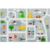 HANS NATUR Kinderteppich Bio-Baumwolle "Spielstraße" Maße ca. 114 x 160 x 1,5 cm – Produktbild 1 von 1