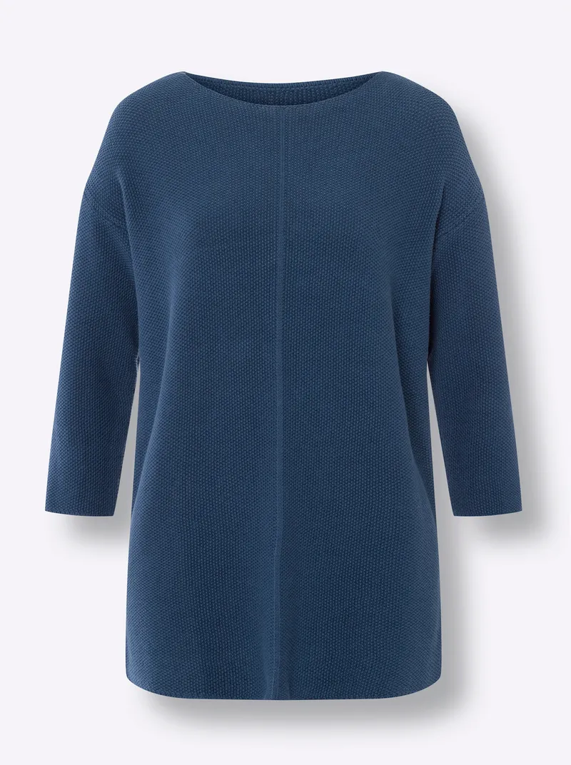 heine Strickpullover jeansblau, Jeansblau, – Produktbild 1 von 2