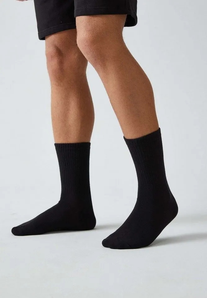 SNOCKS Tennissocken Cleane Sportsocken (4-Paar) aus Bio-Baumwolle, stylish für jedes Outfit, Schwarz, – Produktbild 2 von 5