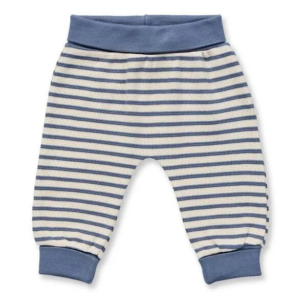 Sense Organics sense-organics Fairtrade Baby Pants von Sense Organics, Sjors, Blaugrau-weiß geringelt, – Produktbild 1 von 3