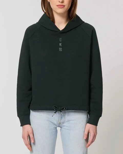 Human Family Human Family Kurzer Damen Hoodie "Invent - LIMITED", Schwarz, – Produktbild 1 von 4