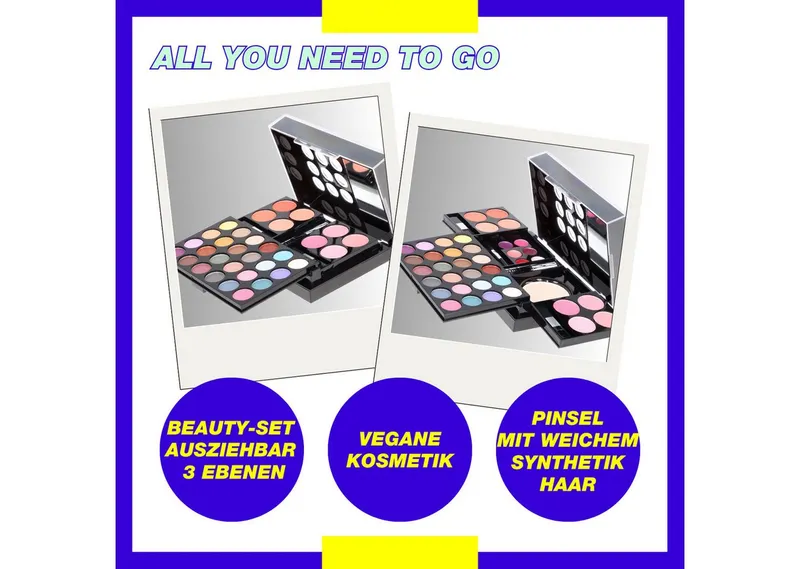 ZMILE COSMETICS Kosmetik-Set ALL YOU NEED TO GO, 45-tlg., vegane Kosmetik, Bunt|schwarz, – Produktbild 2 von 5
