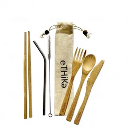 eTHikǝ eTHikǝ Wiederverwendbares Bambus-Besteck 7er-Set – Produktbild 1 von 1