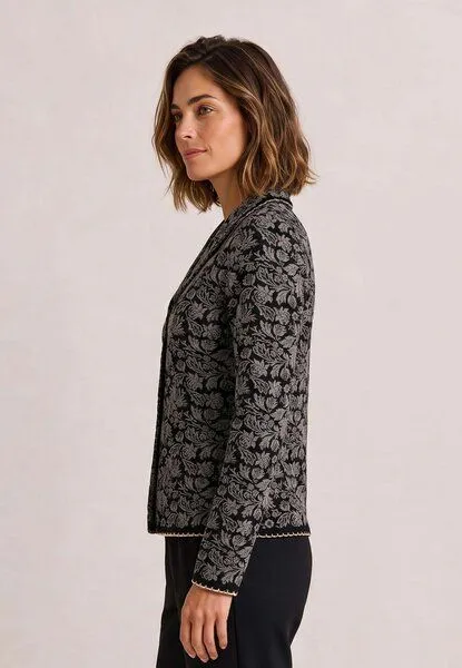 LANA Organic LANA Organic Strickjacke, Modell Jolie, Ashley schwarz - pepper, – Produktbild 3 von 4