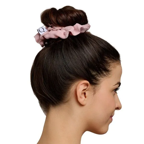 Qupro Qupro Scrunchies 2er - mit Cupro, innen Sprialgummi, Light rosé, – Produktbild 1 von 4