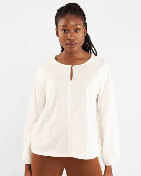 Alma & Lovis Alma & Lovis Feminines Blusenshirt aus Bio-Baumwolle | Raglan Blouse, White (weiß), – Produktbild 1 von 4
