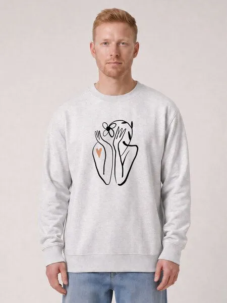 watapparel watapparel Sweatshirt Unisex Self love, Cool heather grey, – Produktbild 3 von 4