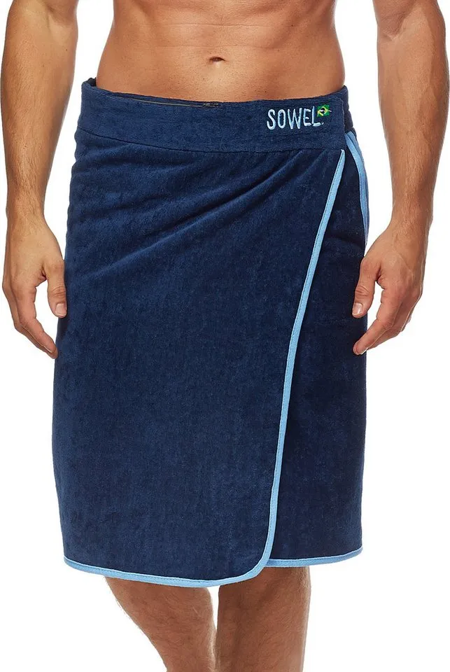 Sowel Saunatuch Saunakilt - Sauna Buddy, 100% Bio-Baumwolle, 60x140 cm, Blau, – Produktbild 2 von 5