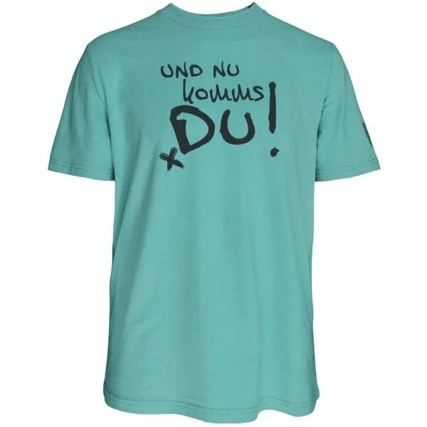 Spirit of Hamburg Spirit of Hamburg Biobaumwoll T-Shirt mit Spruch „Und nu kommst Du!“, Türkis, – Produktbild 1 von 2