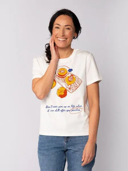 watapparel watapparel T-Shirt Frauen Peaches, Off white, – Produktbild 1 von 4