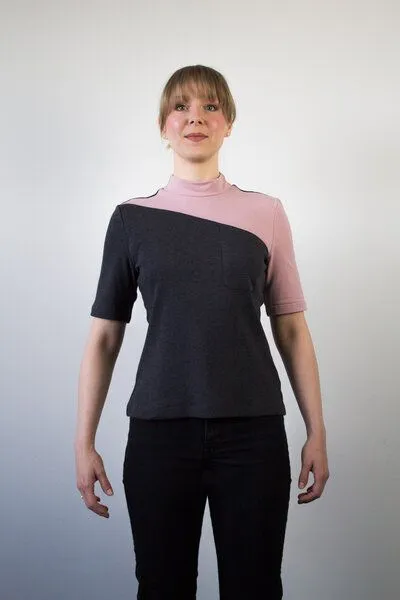 Skrabak Skrabak Shirt Siggi aus Bio-Baumwolle zweifarbig, Grau, – Produktbild 2 von 4