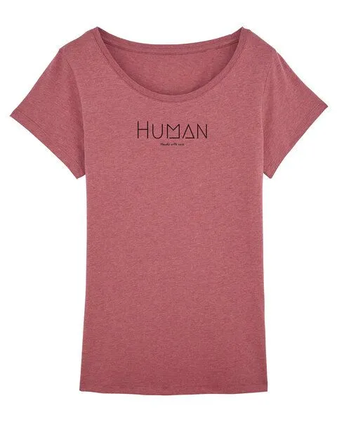 Human Family Human Family Bio Damen Sommer T-Shirt "Faith - Human" in 6 Farben, Schwarz, – Produktbild 4 von 5