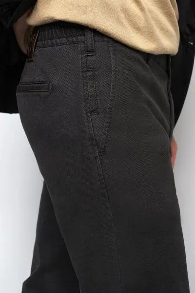 M 5 BY MEYER M 5 BY MEYER Sportliche Chino in Micro Struktur, Grau (charcoal), – Produktbild 7 von 8