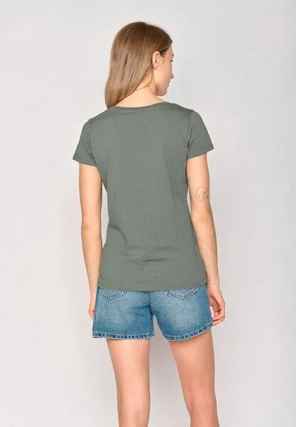 GreenBomb GREENBOMB Bike Italy Loves - Sportliches T-Shirt aus Bio-Baumwolle / hochwertiger Print / GOTS / Fair & Vegan, Grün (olive), – Produktbild 4 von 4