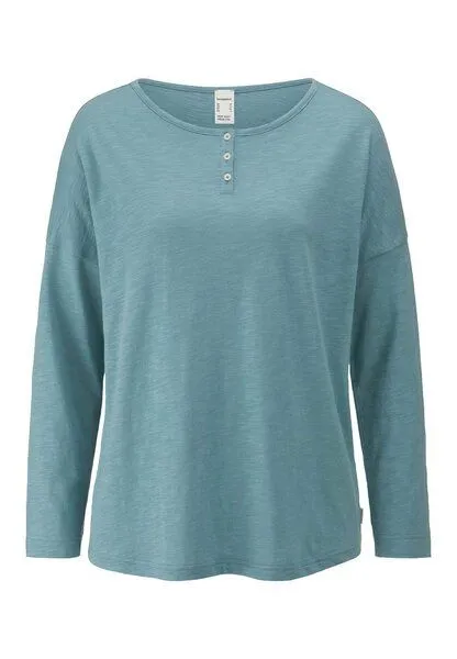 hessnatur hessnatur Schlafshirt Relaxed aus Bio-Baumwolle mit TENCEL Modal, Sturmblau, – Produktbild 2 von 4