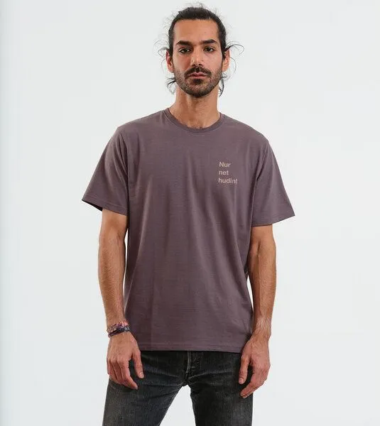 Gary Mash GARY MASH T-Shirt Nur net hudln! aus Biobaumwolle, Grau, – Produktbild 1 von 4