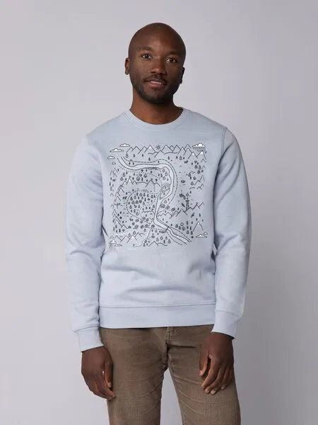 watapparel watapparel Sweatshirt Unisex Landschaft, Serene blue, – Produktbild 2 von 4