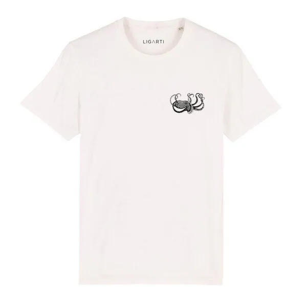 LIGARTI LIGARTI T-shirt - Oktopus, Cremeweiß, – Produktbild 1 von 5