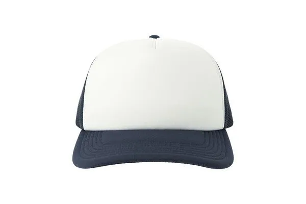 Atlantis Headwear Atlantis Headwear Damen / Herren Mesh Cap 15 Farben, Weiss/navy, – Produktbild 3 von 5