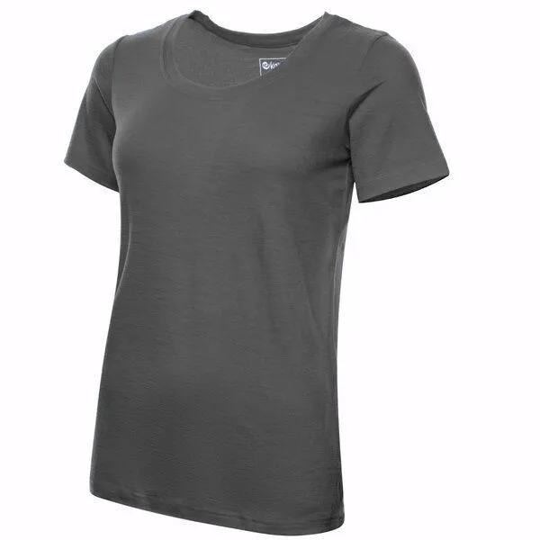 Kaipara - Merino Sportswear Kaipara - Merino Sportswear Merino Kurzarm Unterhemd Damen Regularfit 150 weiter Rundhals, Anthrazit, – Produktbild 2 von 2