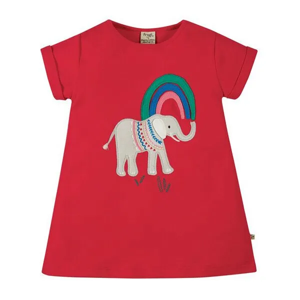 Frugi Frugi T-Shirt Elefant in rot – Produktbild 1 von 2