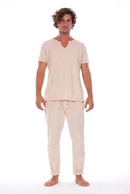 RAVENS VIEW IBIZA RAVENS VIEW IBIZA Herren vegan Hose Milano Sand Beige – Produktbild 1 von 1