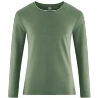 HempAge HempAge Herren Langarmshirt THC Line Hanf/Biobaumwolle, Herb (grün), – Produktbild 1 von 2