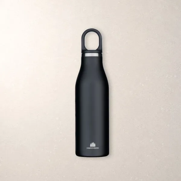 GROENENBERG GROENENBERG Trinkflasche Edelstahl | Thermosflasche 500 o. 750 ml aus recyceltem Edelstahl, Black, – Produktbild 2 von 4