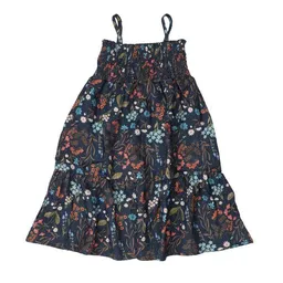 Walkiddy Walkiddy Kinder Trägerkleid GOTS zertifiziert, dunkelblau, „Floral Night“ Blumen-Allover, weich – Produktbild 1 von 1