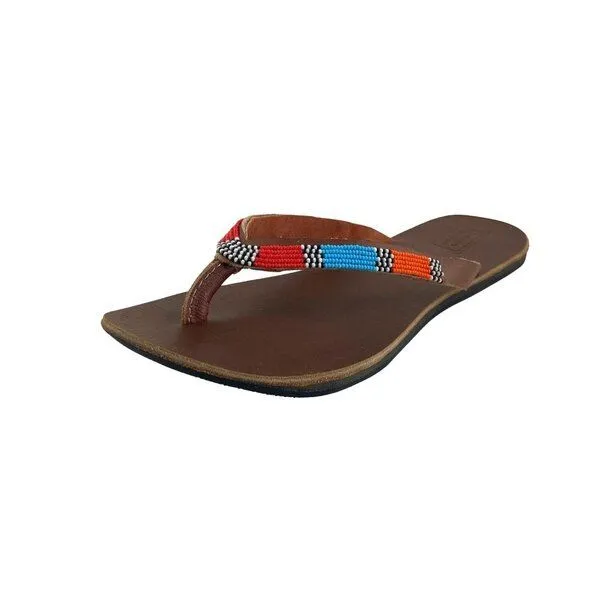 Swahili Coast Swahili Coast Ledersandalen mit Perlen - ATLAS, Multi (rot), – Produktbild 2 von 4